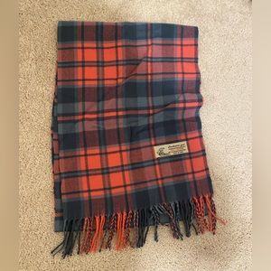 Plaid cashmere scarf